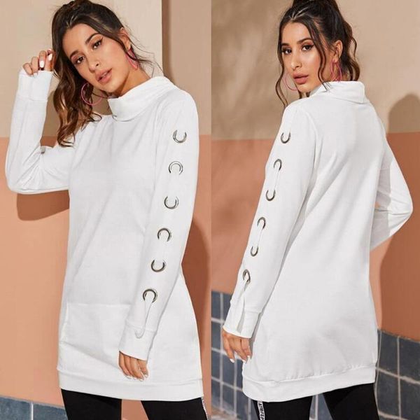 

womail coats and jackets women winter 2020 new turtleneck long sleeve cross corn casual pullovers sweatshirt coat women, Black;brown