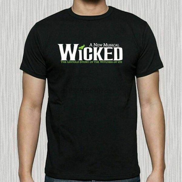 

new wicked broadway musical show logo men black t-shirt size s-5xl(1