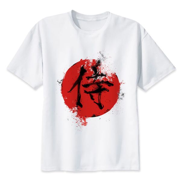 

samurai kanji symbol t shirt men personalized novelty letter t-shirt colors white o neck short sleeve male men quality