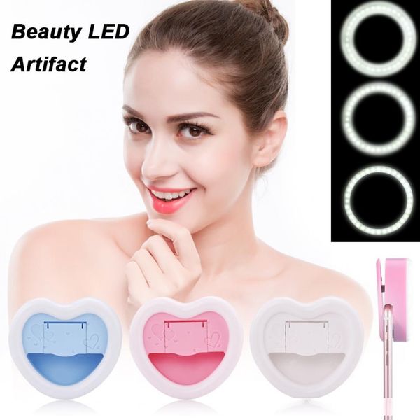 

vife mobile phone selfie portable led lighting fill light 23 lamp beads w/ makeup mirror for all smartphones ing
