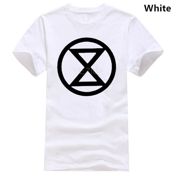 

extinction rebellion sand timer mens grey t-shirt - xr - ethically packaged