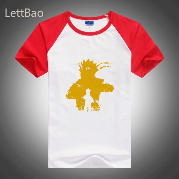 

casual male t shirts naruto print naruto silhouette men tshirt oversize hip hop japanese anime streetwear men clothes