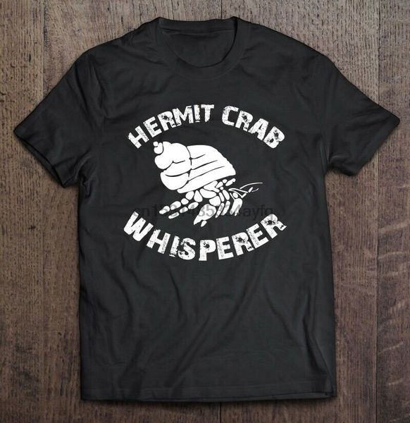 

hermit crab whisperer t shirt funny black cotton tee vintage gift for men women