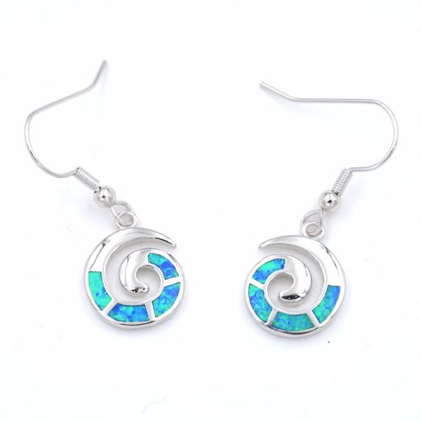 

dangle & chandelier 2021 arrival ocean theme swirl design opal earrings, Silver