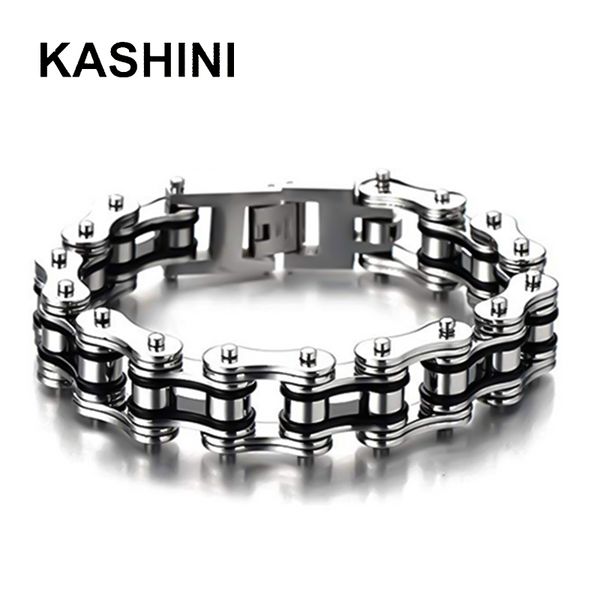 

men's motorcycle chain bracelet punk bicycle bike chain bracelets & bangles black bracelet stainless steel motorcycle