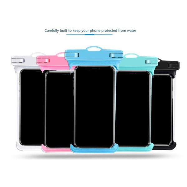 

new noctilucent waterproof bag pvc protective mobile phone bag pouch case for diving swimming sports for iphone 6 7/6 7 plus s 6 7 note 7