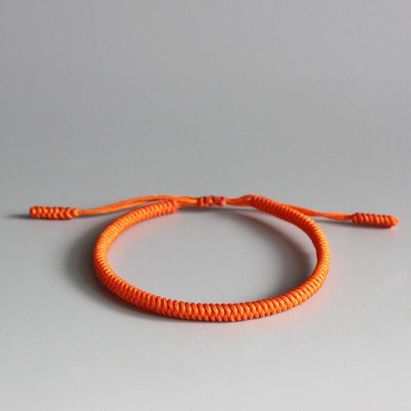 

original tibetan buddhist blessed good luck knots rope bracelets handmade size adjustable buddhism braided bangle for women men, Black