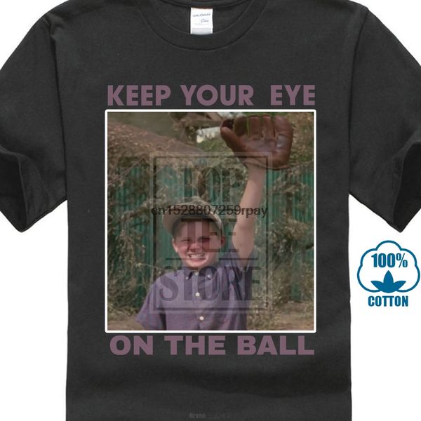 

the sandlot keep your eye on the ball graphic men black t shirt