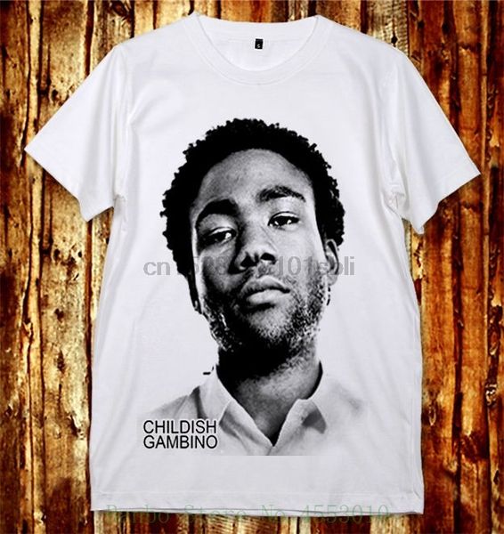 

full donald glover childish gambino bino troy barnes uv - nack white gray t shirt man print t-shirt hipster