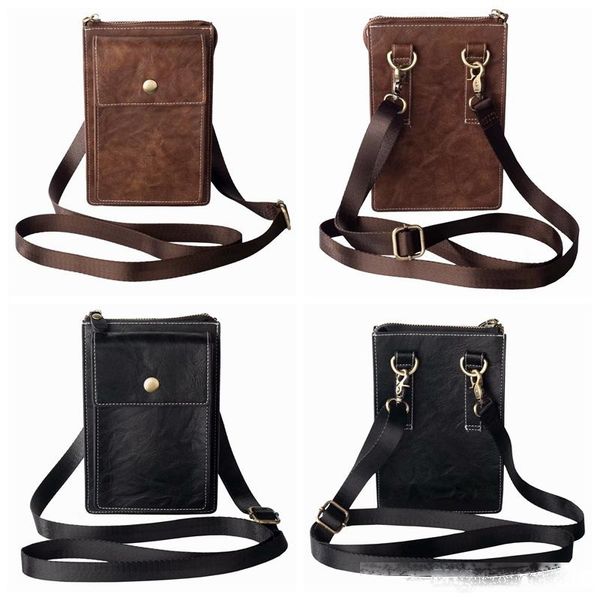 

vertical 6.3inch hip leather for iphone xr xs max x 8 6 plus galaxy s9 note 9 8 s8 sony xz2 xa2 l2 shoulder strap case flip belt clip cover