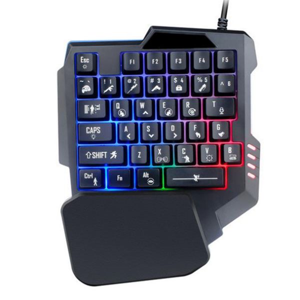 

игровые клавиатуры one handed keyboard mini gaming keyboard цвет светодиодной подсветкой эргономичная панель отлично подходит для киберспорт