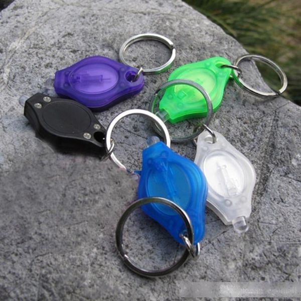 

multi colored led keychain flashlights led light key ring mini led keychain light 7colours 1000 pcs o129