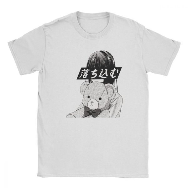

men depression sad japanese aesthetic anime manga kawaii t-shirts vintage short sleeve clothes cotton tee shirt unique t shirt