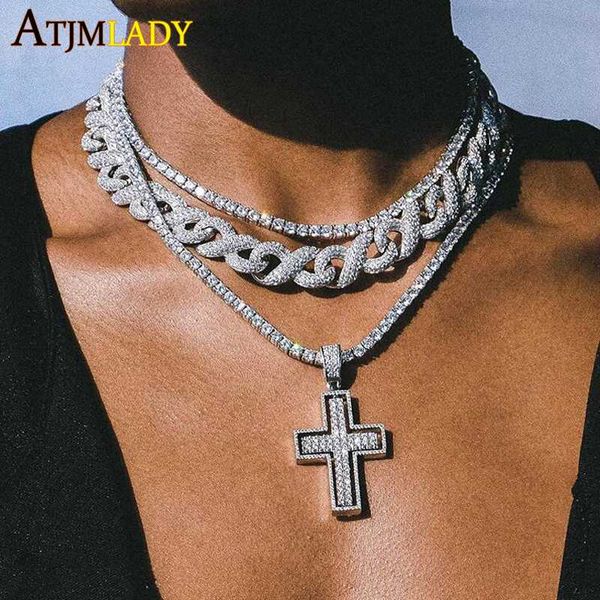 

chokers 15mm iced out bling clear 5a cz infinity link chain silver color hip hop big heavy men boy cool necklace, Golden;silver