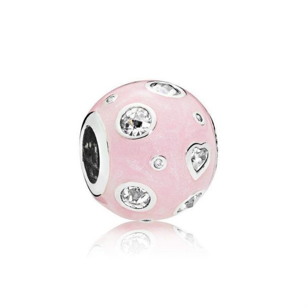 

new 100% 925 sterling silver 1:1 authentic 797033en153 pearlescent pink dreams charm bracelet original women jewelry gift, Black