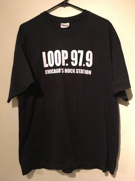 

the loop wlup black xl t shirt classic rock radio station chicago usa 97 9