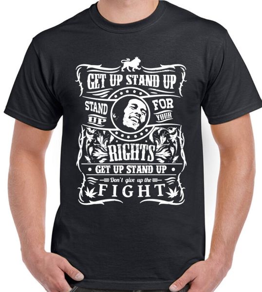 

get up stand up - mens reggae t-shirt bob marley music jamaica