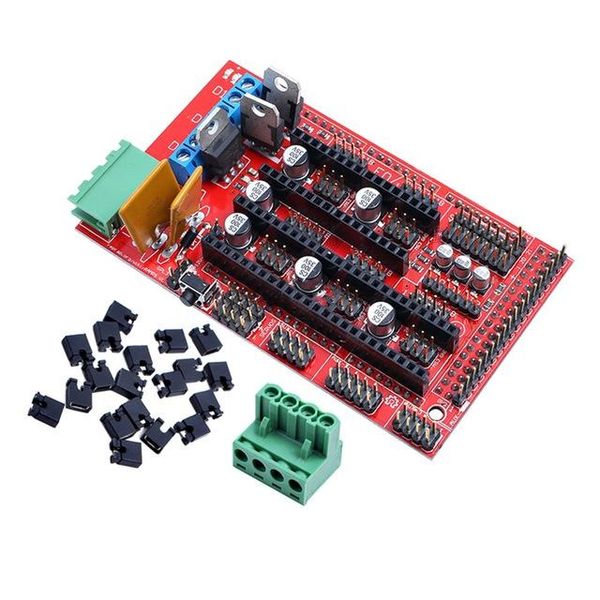 

printing 3d printer parts accessories 1set ramps 1.4 control board panel part motherboard 3d printers parts shield red black controls ra