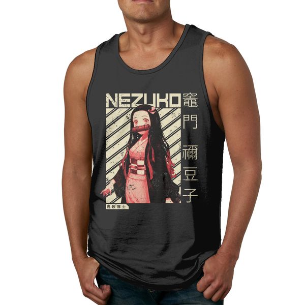 

summer cottondemon slayer nezuko kimetsu no yaiba anime sleeveless tank round neck tank