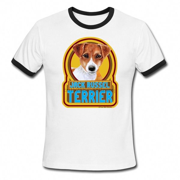 

ringer t-shirt jack russell terrier dog retro style gift birthday new men fashion brand fitness slim fit political t shirts