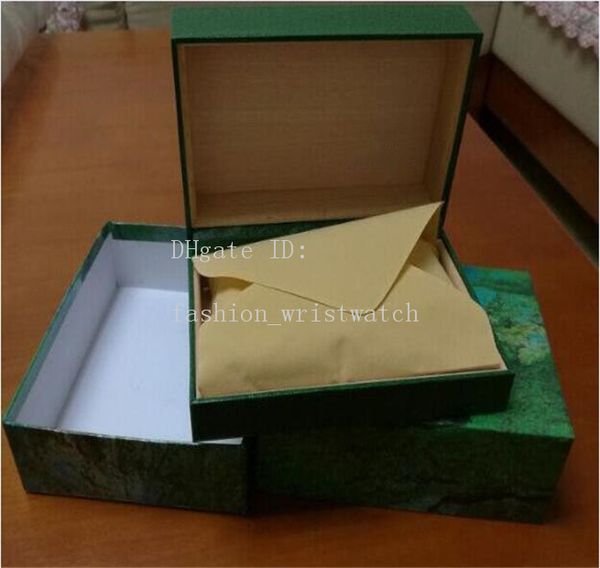 

luxury wristwatches wood boxes paper 116622 116500 114300 118238 green original box for mens ladies watches, Black;blue