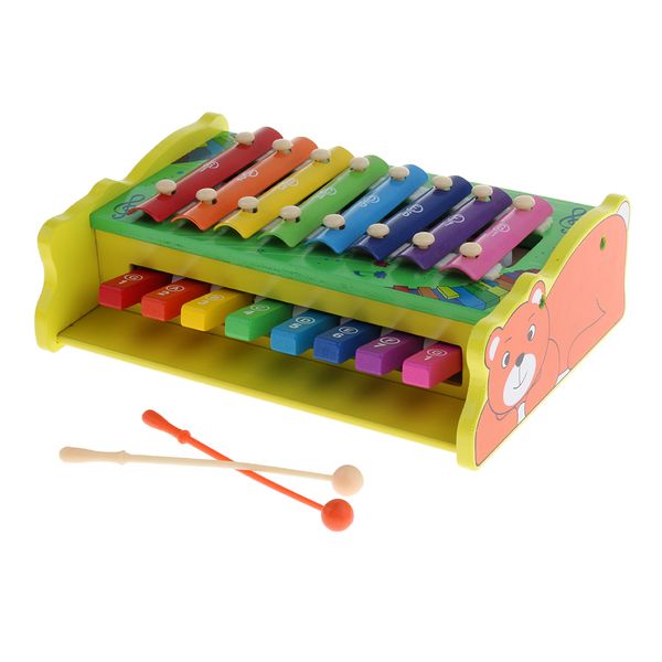 

1 set 8 key wood ксилофон с mallets раннее обучающие игрушки для детей