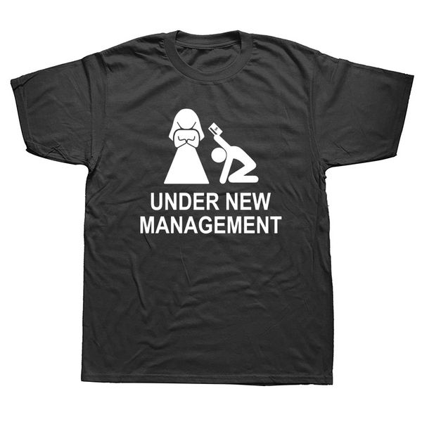 

under new management bachelor wedding party men's t-shirt groom t shirt men new short sleeve o neck cotton casual tee