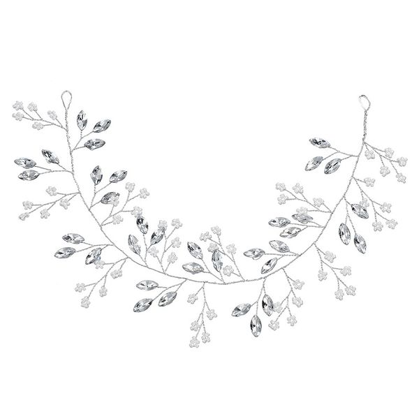 

bride headband wedding hair accessories millet pearl water drill ornaments wedding headband for bride, Golden;silver