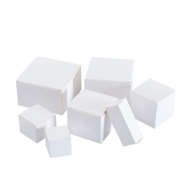 4x4x7cm 6x6x13 6x6x13 multi-tamanho presente cosmético acessório embalagem pequena caixa branca 350g caixa dobrável pode ser personalizado logotipo