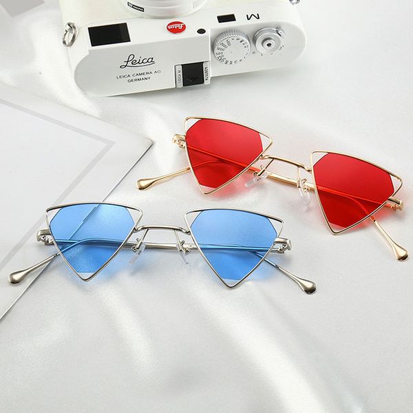 

sunglasses high qualuty vintage steampunk triangle metal retro shades sun glasses, White;black