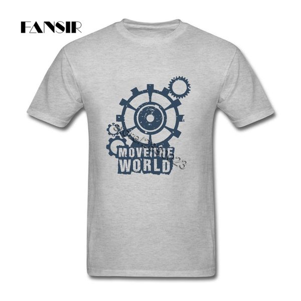 

mechanical engineer move the world shirts leisure men t shirt short sleeved cotton crew neck t shirt for boy