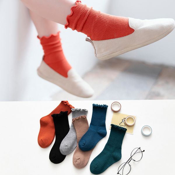 

kids socks baby socks luxury designer brand socks luxury designer brand knitting children street stockings stance 6 color, Pink;yellow