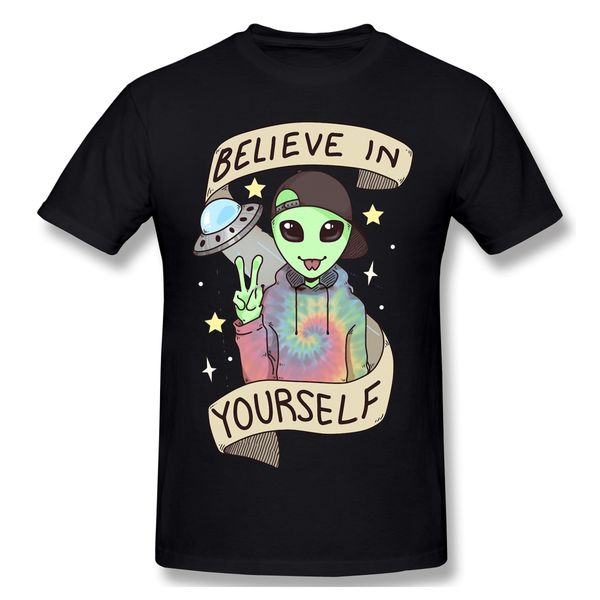 

i want to believe t-shirt men funny design alien streetwear print homme ing