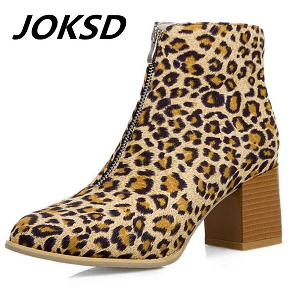 

joksd 2020 women boots flock ankle boots spring autumn women ladies party western stretch fabric plus size 35-43 sj5, Black