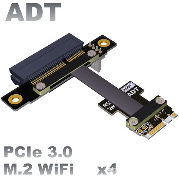 

m.2 wifi a.e key converter to pci-e 3.0 x4 pcie 4x to wifi akey computer motherboard expansion cable flexible flat cable