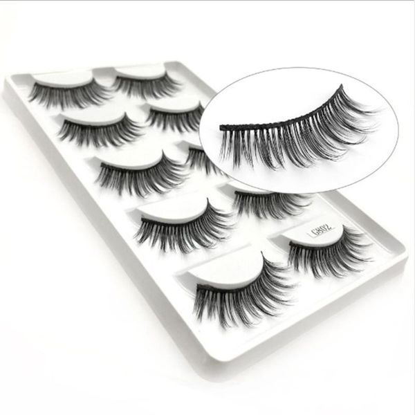

false eyelashes 5 pairs/box 3d mink lashes 100% thick real natural for beauty makeup extension fake