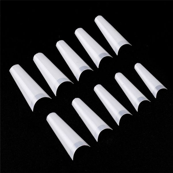 

500pcs transparent skin tone half cover false french nail art artificial acrylic gel uv manicure design set diy tool 10 sizes, Red;gold