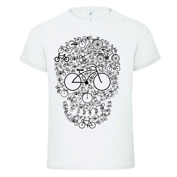 

мода 100% хлопок горячих продажи лето велосипед череп часть формы смешной футболка tee подарок на день рождения dtg футболочки