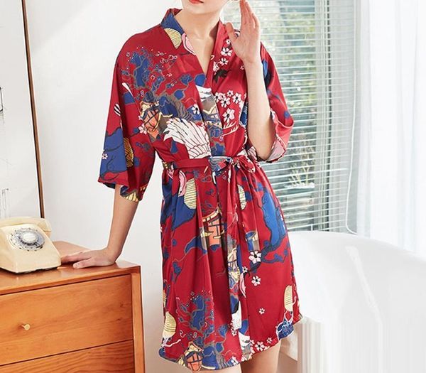 

новые сексуальные женское белье женщины robe винтажной печати сексуальная невеста одеяние кимоно robe сатино lace night платье пижама nightd, Black;red