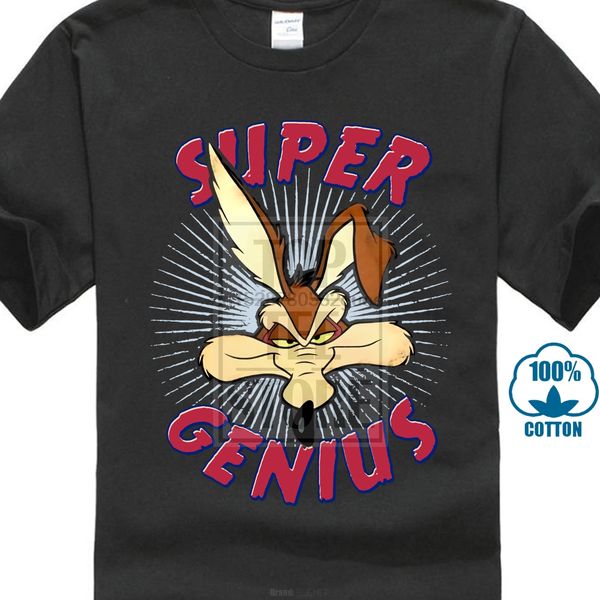

wile e coyote super genius looney tunes official roadrunner grey mens t shirt cool casual pride t shirt men new