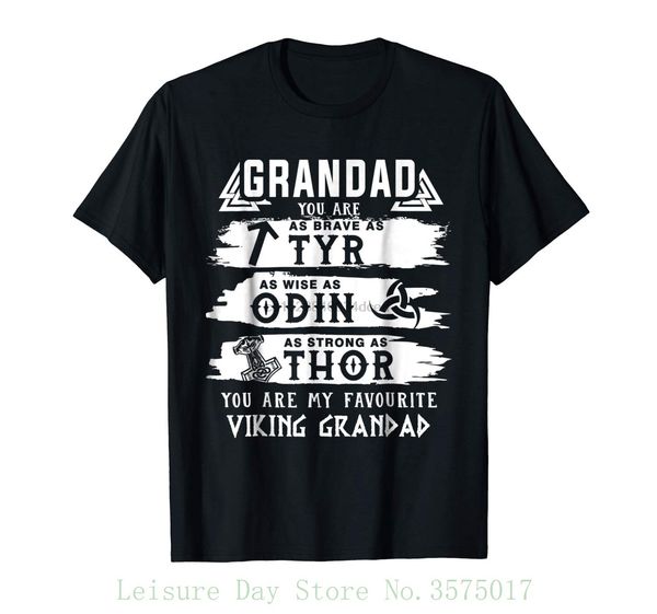 

grandad viking as tyr as odin as thor father day shirt sleeves cotton t-shirt fashion
