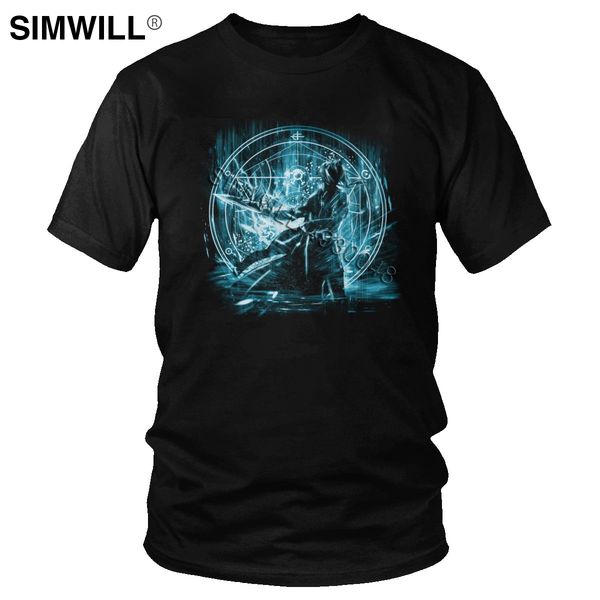 

men's fullmetal alchemist t-shirt short sleeved cotton tshirt printed edward elric anime manga brotherhood tee oversized clothes