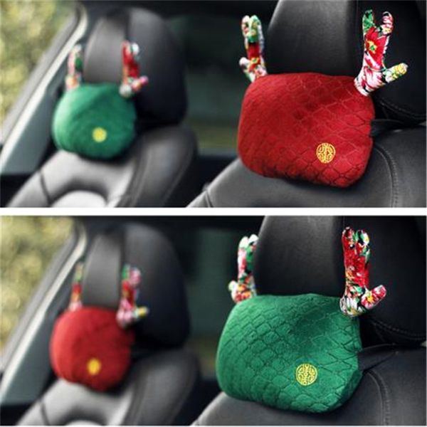 

christmas creative deer antlers auto seat head neck rest headrest pillow car neck pillow personalized car pillows