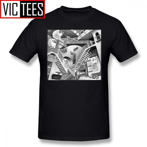 

mens escher t shirts mc escher t-shirt cotton fun tee shirt mens printed plus size streetwear tshirt
