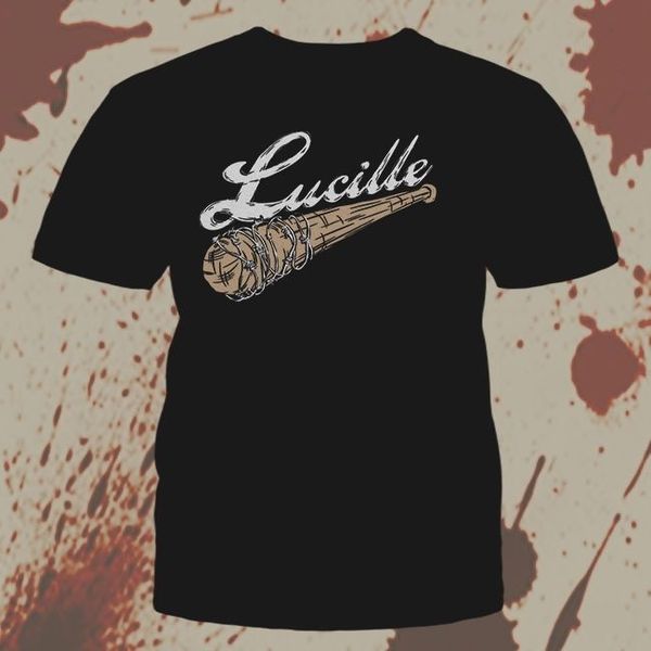 

fashion men t shirt new lucille baseball bat shirt, mens/& fitted womens, dead walking zombie tee shirt
