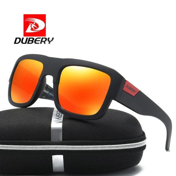 

dubery square polarized sunglasses men's shades women male sun glasses for men retro 2020 designer oculos, White;black