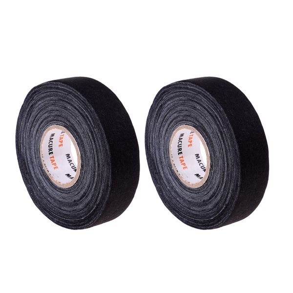 

2 roll waterproof adhesive ice hockey cloth stick tape 1'' x 25yds -black