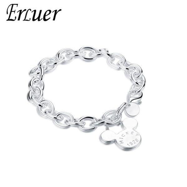 

fashion cute shape pendant charm silver link chain letter engrave children bracelet european trendy women girls jewelry, Black