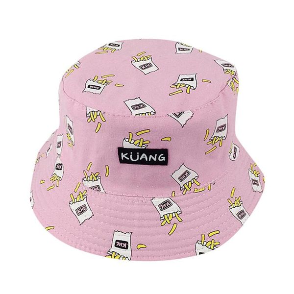 

print bucket hat cap for man and women fashion double sided wear banana fisherman hat sunscreen outdoors cap