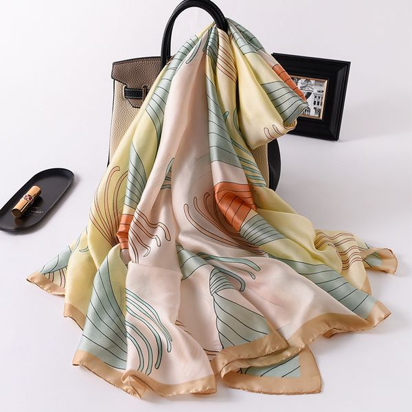 

koi leaping new summer woman fashion scarves flowers printing long scarf scarves headscarf mature girl gift, Blue;gray